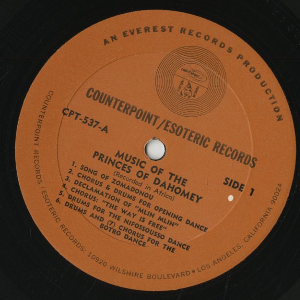 Africa - Music Of The Princes Of Dahomey (CPT-537)