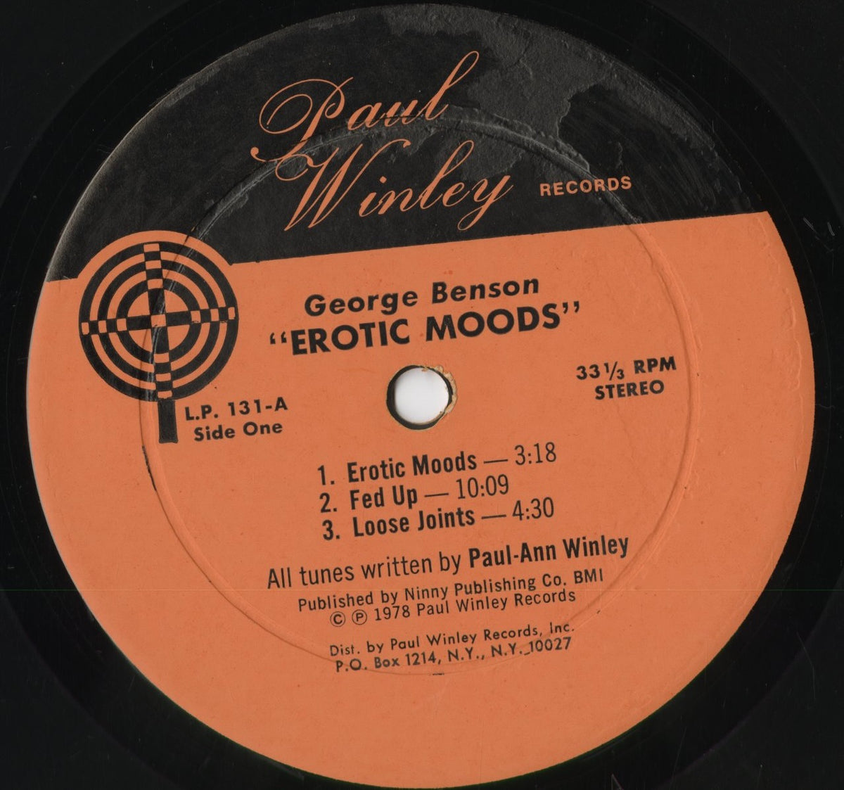 George Benson - Erotic Moods (L.P. 131) 1978 US Paul Winley|中古LP