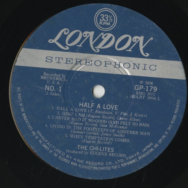 The Chi-Lites / シャイ・ライツ / Half A Love (GP179)