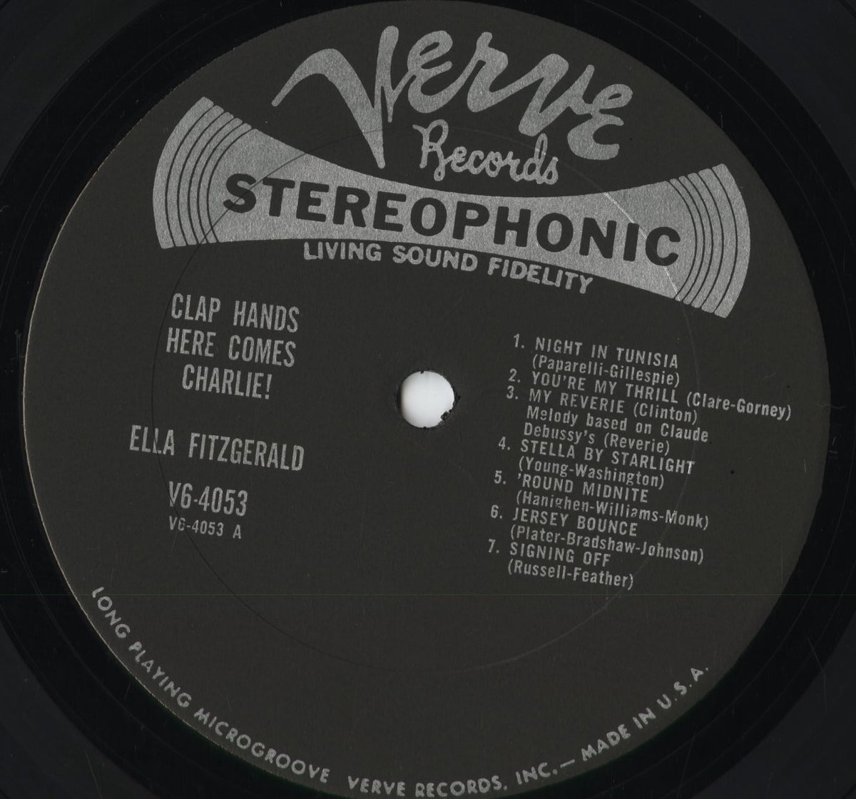 Ella Fitzgerald - Clap Hands Here Comes Charlie! (V6-4053) 1961 US Verve|中古LP
