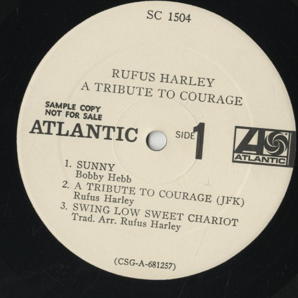 Rufus Harley - A Tribute To Courage (SC 1504) LP 1968 US Atlantic|中古LP