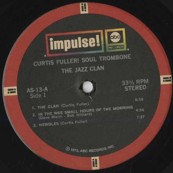 Curtis Fuller / カーティス・フラー / Soul Trombone And The Jazz Clan (AS-13)