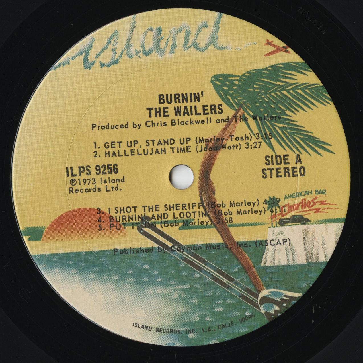 Bob Marley & The Wailers - Burnin' (ILPS-9256) LP 1974 US Island|中古LP