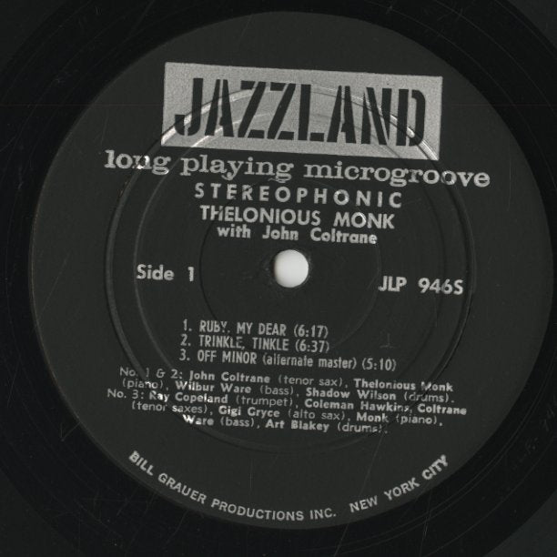 Thelonious Monk / セロニアス・モンク / With John Coltrane (JLP946S)