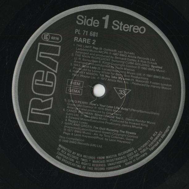 V.A./ RARE 2 - Seventies Soul & Rave-Ival Classics (PL 71681)