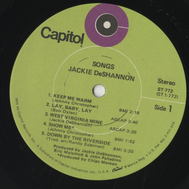 Jackie DeShannon / ジャッキー・デシャノン / Songs (ST-772)