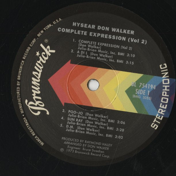 Hysear Don Walker / ハイゼア・ドン・ウォーカー / Complete Expressions (Vol.2)