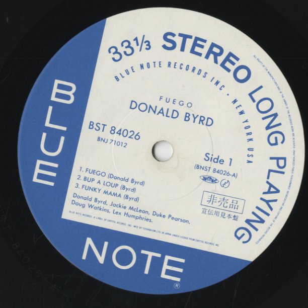 Donald Byrd / ドナルド・バード / Fuego (BNJ71012)