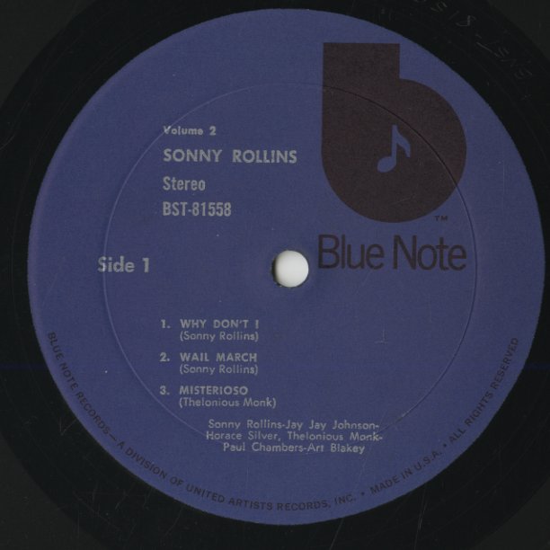 Sonny Rollins / ソニー・ロリンズ / Volume 2 (BST81558)