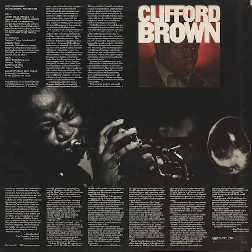 Clifford Brown - The Beginning And The End (SOPL-209) 1973 JPN CBS/Sony|中古LP