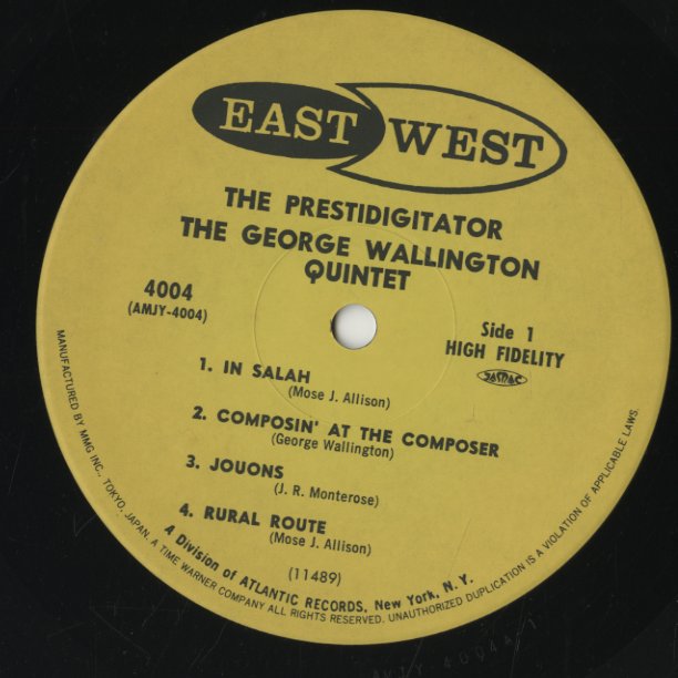 George Wallington / ジョージ・ウォーリントン / The Prestidigitator (AMJY-4004)