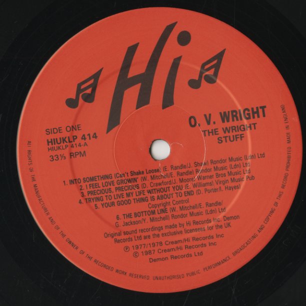 O.V. Wright / O.V. ライト / The Wright Stuff (HIUKLP414)
