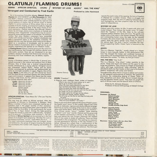 Olatunji - Flaming Drums! (CS 8666) 1960's US Columbia|中古LP