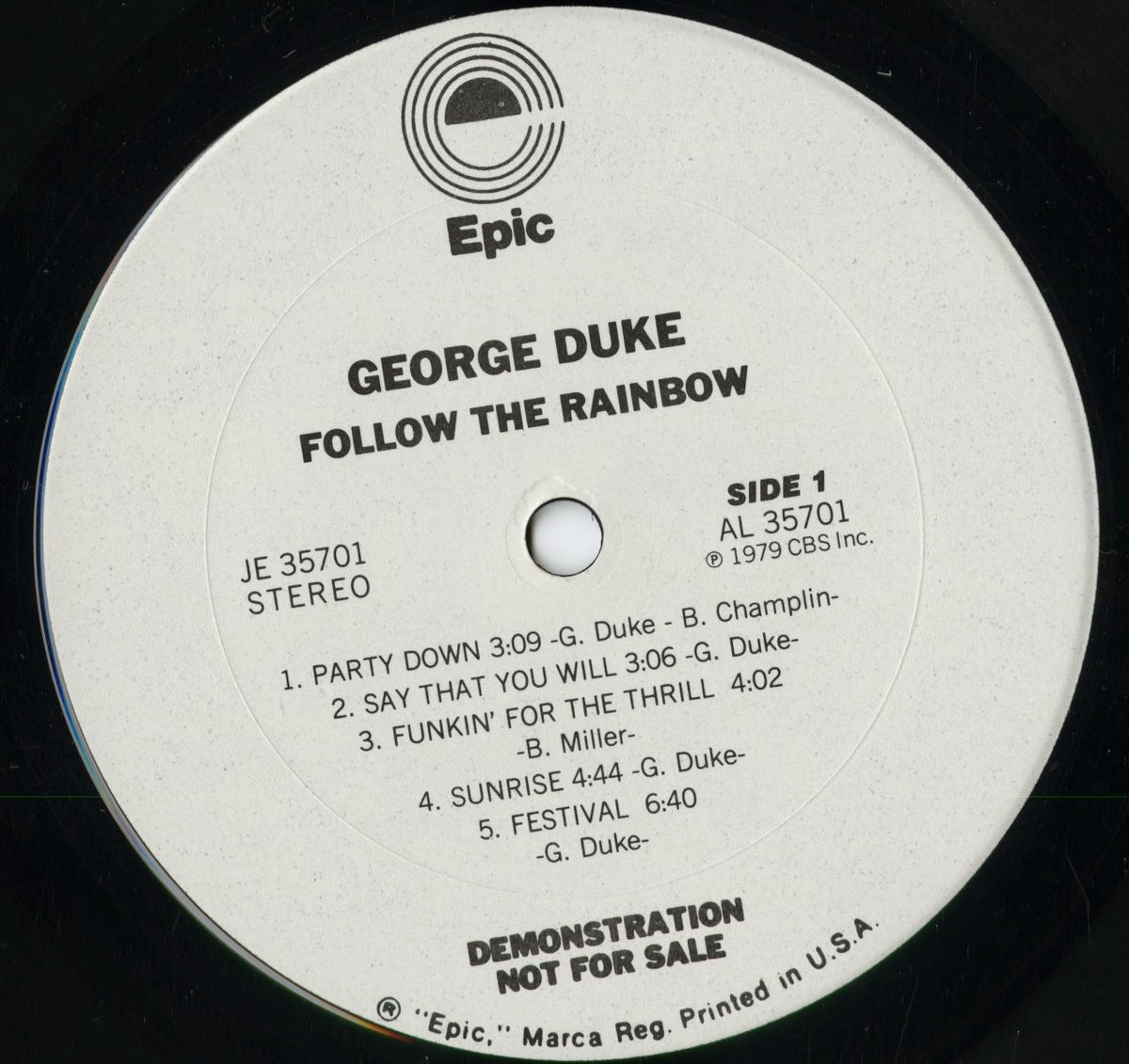 George Duke - Follow The Rainbow (JE 35701) 1979 US Epic|中古LP