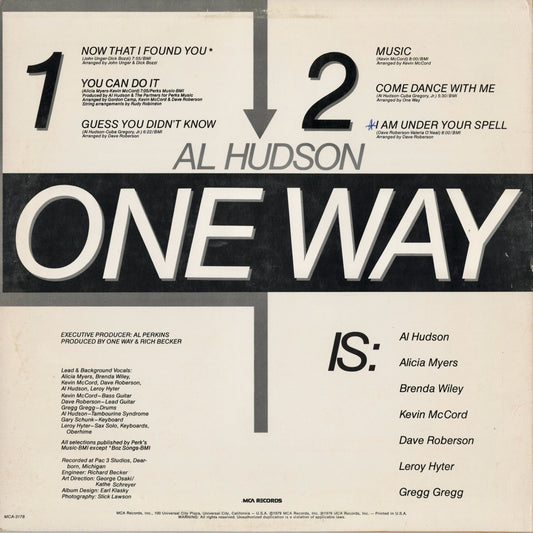 One Way Featuring Al Hudson - S.T. (MCA-3178) 1979 US MCA|中古LP