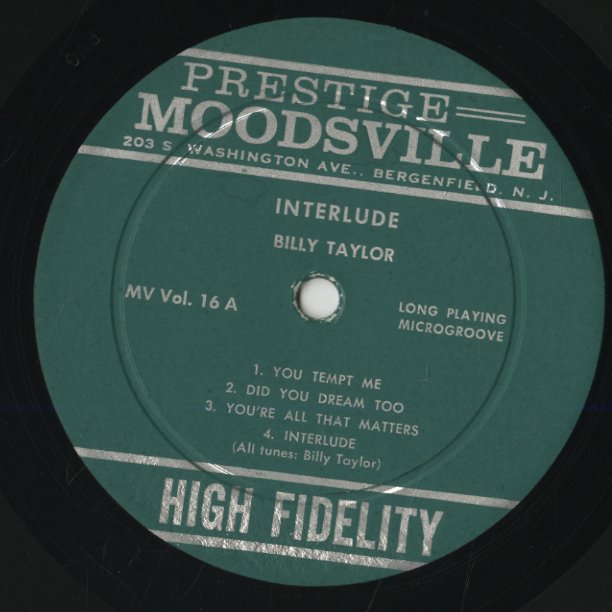 Billy Taylor / ビリー・テイラー / Interlude (MV-16)