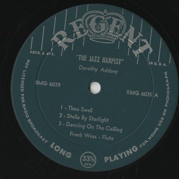 Dorothy Ashby / ドロシー・アシュビー / The Jazz Harpist (MG 6039)