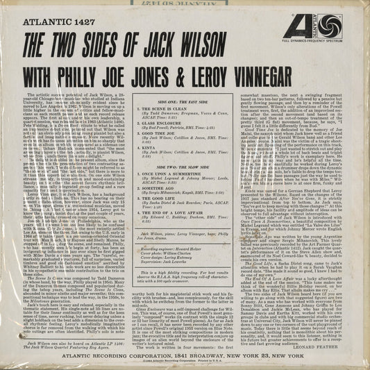 Jack Wilson - The Two Sides Of Jack Wilson (1427) 1964 US Atlantic|中古LP