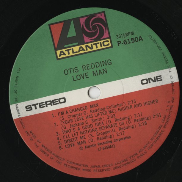 Otis Redding / オーティス・レディング / Love Man (P-6150A)