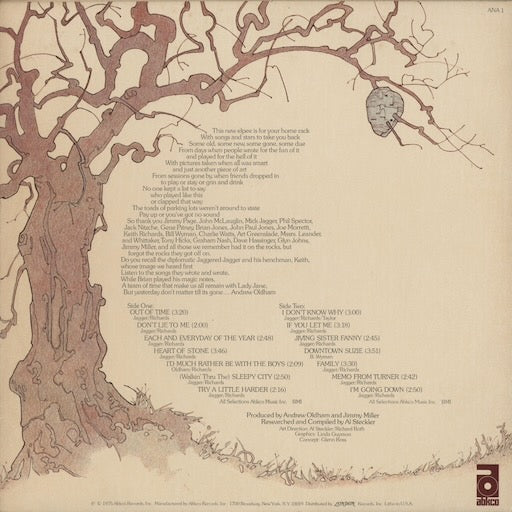 The Rolling Stones - Metamorphosis (ANA1) 1975 US ABKCO Records|中古LP