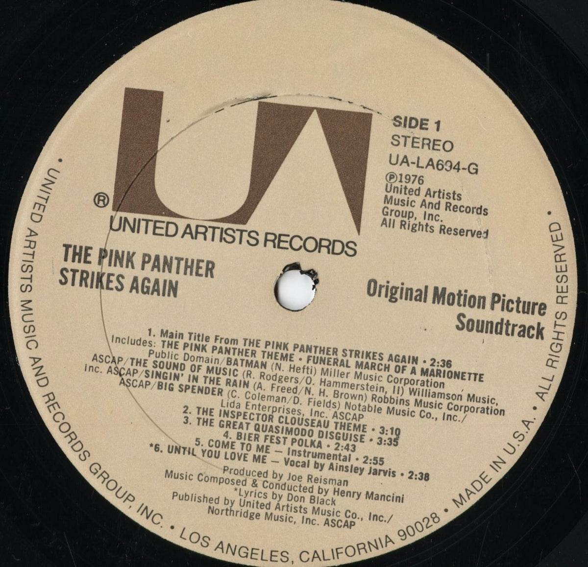 Henry Mancini - The Pink Panther Strikes Again - OST (UA-LA694-G) 1976 US United Artists|中古LP