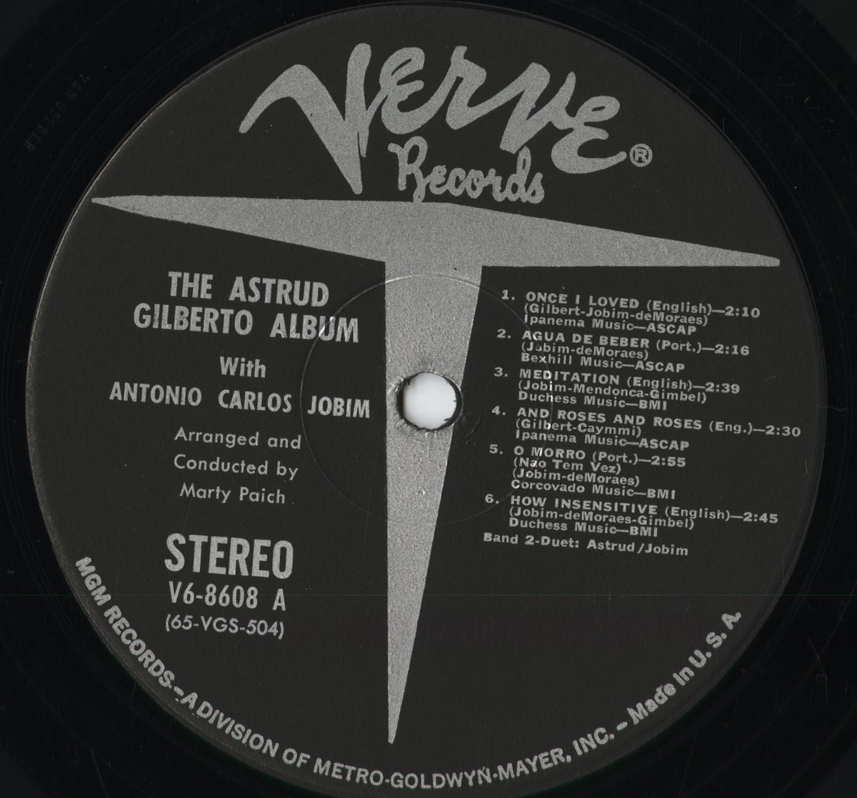 Astrud Gilberto - The Astrud Gilberto Album (V6-8608) 1965 US Verve|中古LP