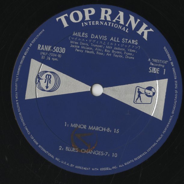 Miles Davis / マイルス・デイヴィス / Miles Davis All Star Sextet / Quintet (RANK5030)