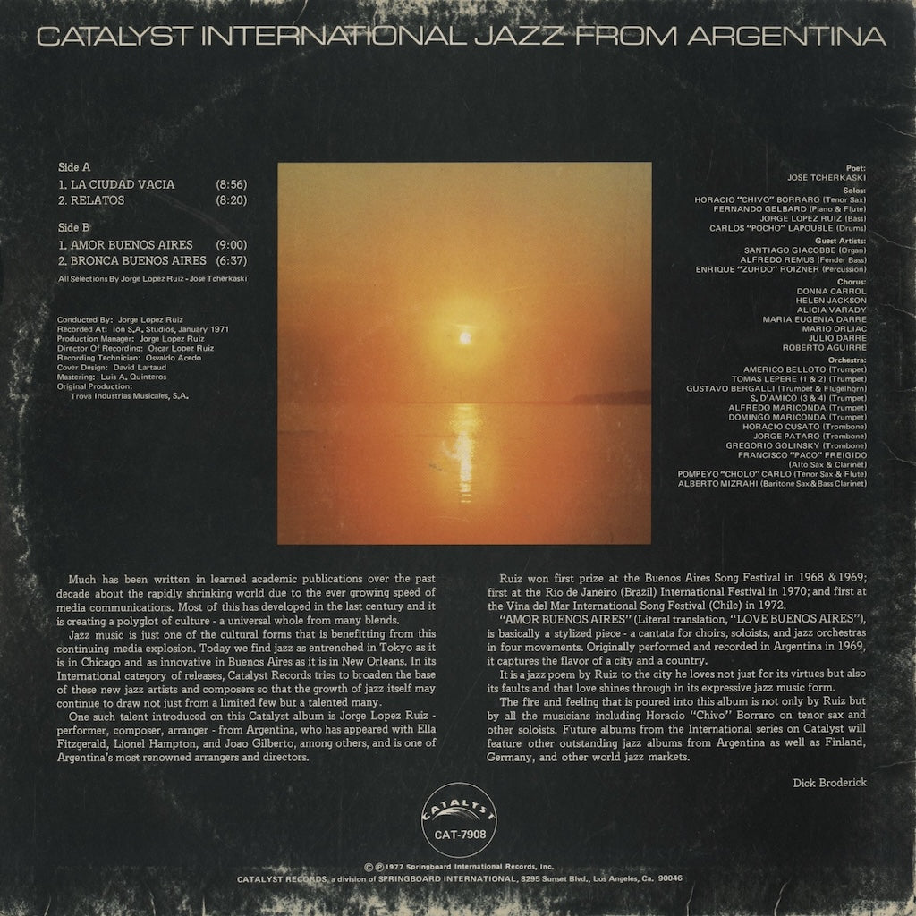 Jorge Lopez Ruiz / ホルヘ・ロペス・ルイス / Amor Buenos Aires (CAT7908)
