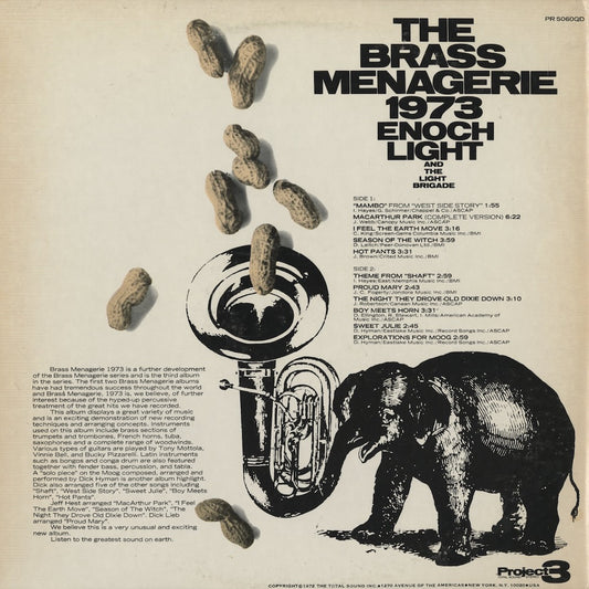 Enoch Light – The Brass Menagerie 1973 (PR5060QD) LP 1972 US Project 3 | 中古LP