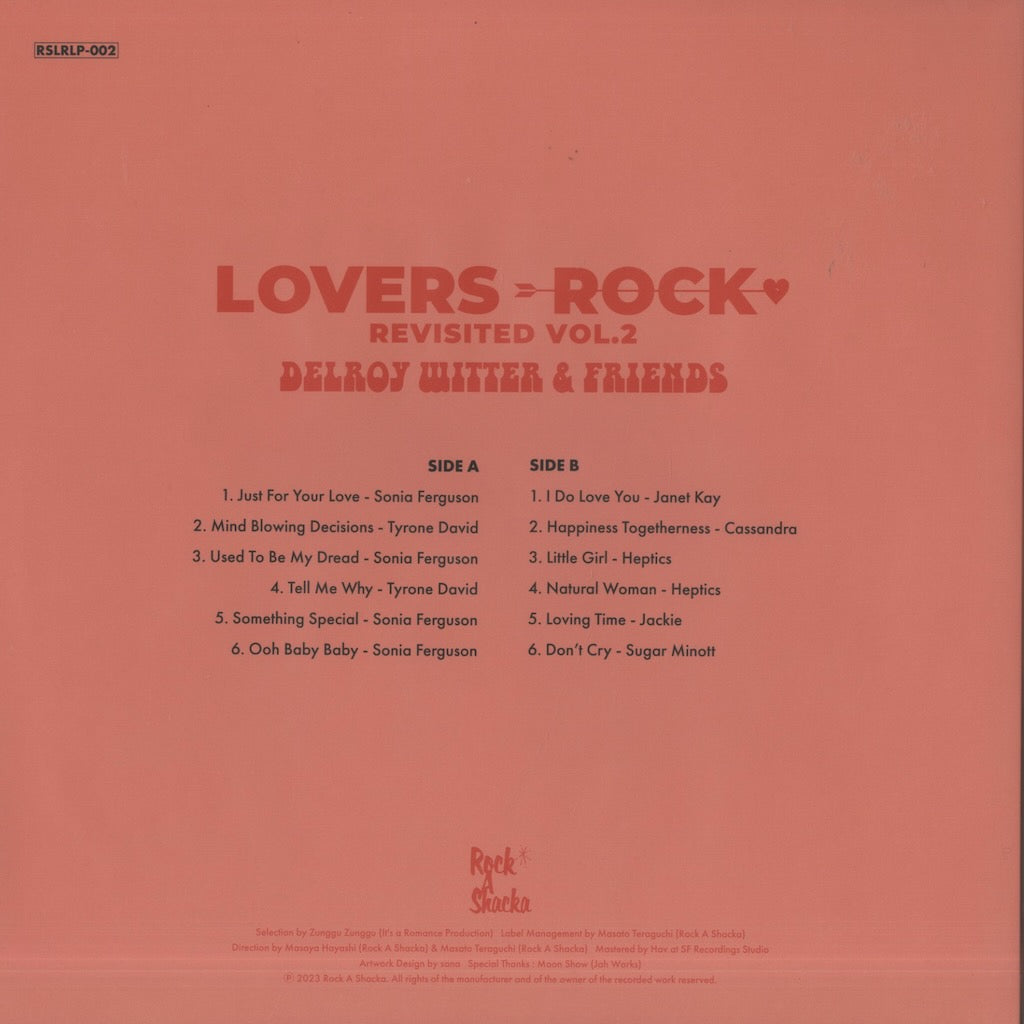 V.A./ Lovers Rock Revisited - VOL.2 / Delroy Witter & Friends (RSLRLP-002)