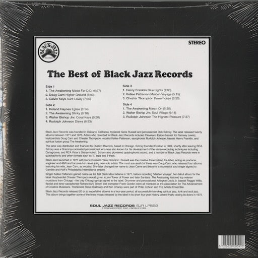V.A. - The Best Of Black Jazz Records 1971-76 (SJR LP592) 2026 UK Soul Jazz Records|新品LP back