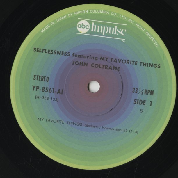 John Coltrane / ジョン・コルトレーン / Selflessness Featuring My Favorite Things (YP-8561-AI)
