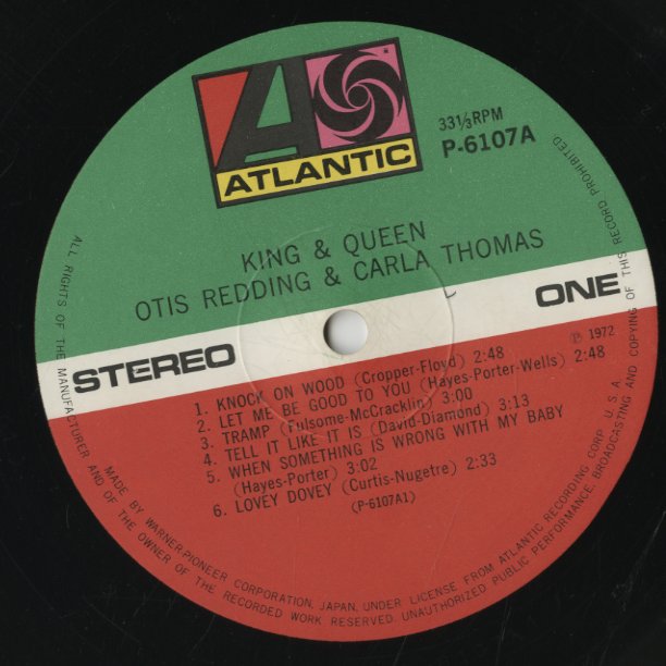 Otis Redding & Carla Thomas / オーティス・レディング カーラ・トーマス / King & Queen (P-6107A)