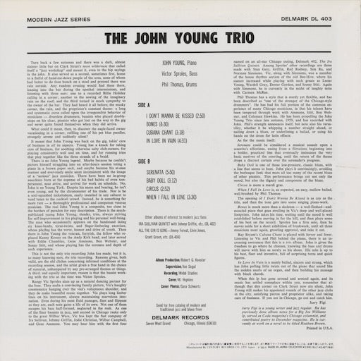 The John Young Trio - The John Young Trio (CEJC00185) 1990 JPN Delmark|中古LP