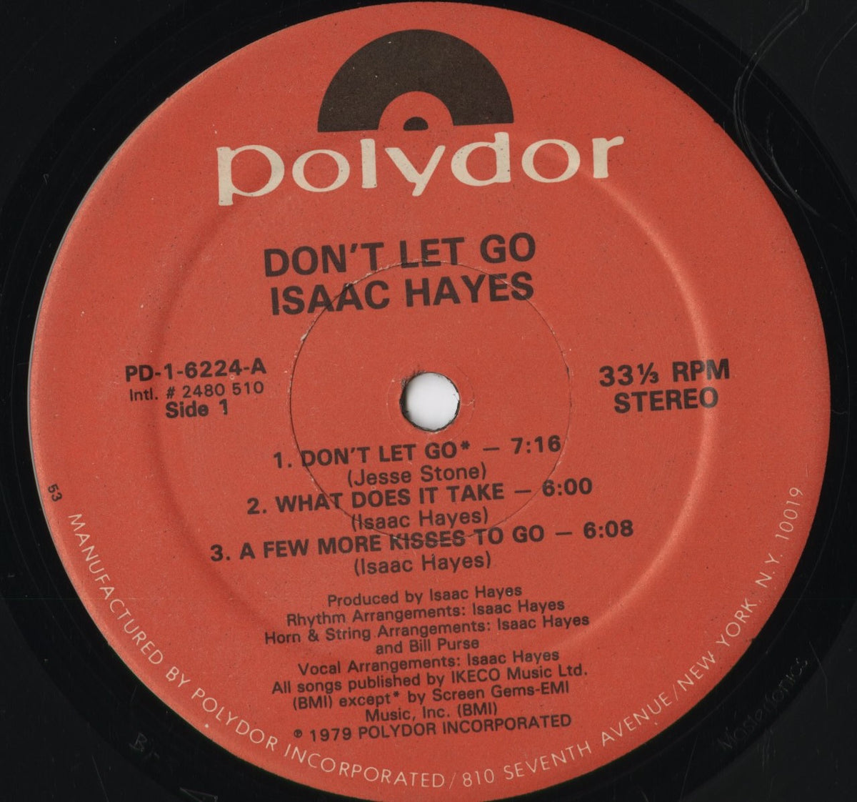 Isaac Hayes - Don't Let Go (PD-1-6224) 1979 US Polydor|中古LP