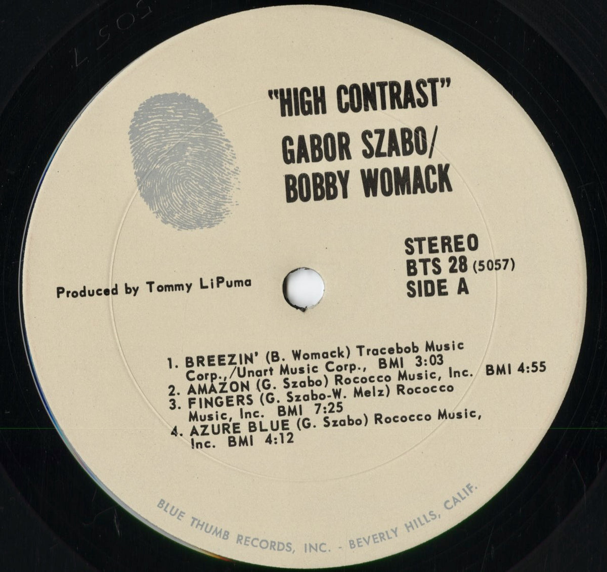 Gabor Szabo - High Contrast (BTS28) 1971 US Blue Thumb|中古LP