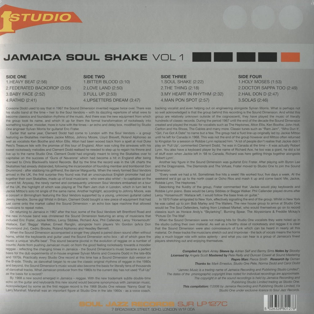 Sound Dimension – Jamaica Soul Shake Vol.1 -2LP (SJR LP 127) LP 2023 UK Soul Jazz Records | 新品LP