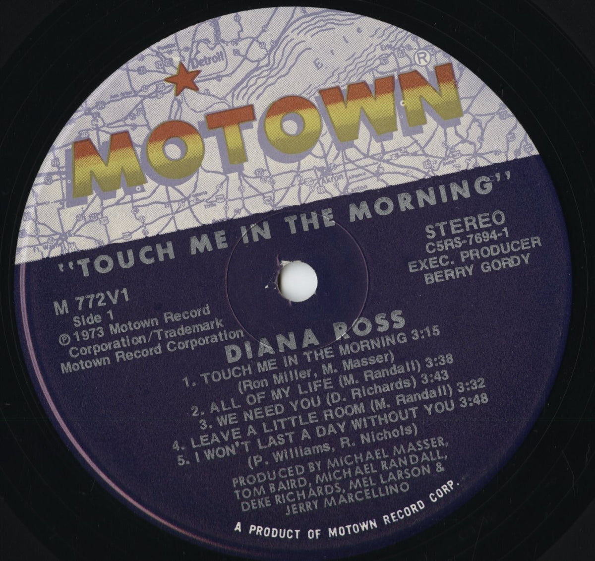 Diana Ross - Touch Me In The Morning (M772V1) 1973 US Motown|中古LP