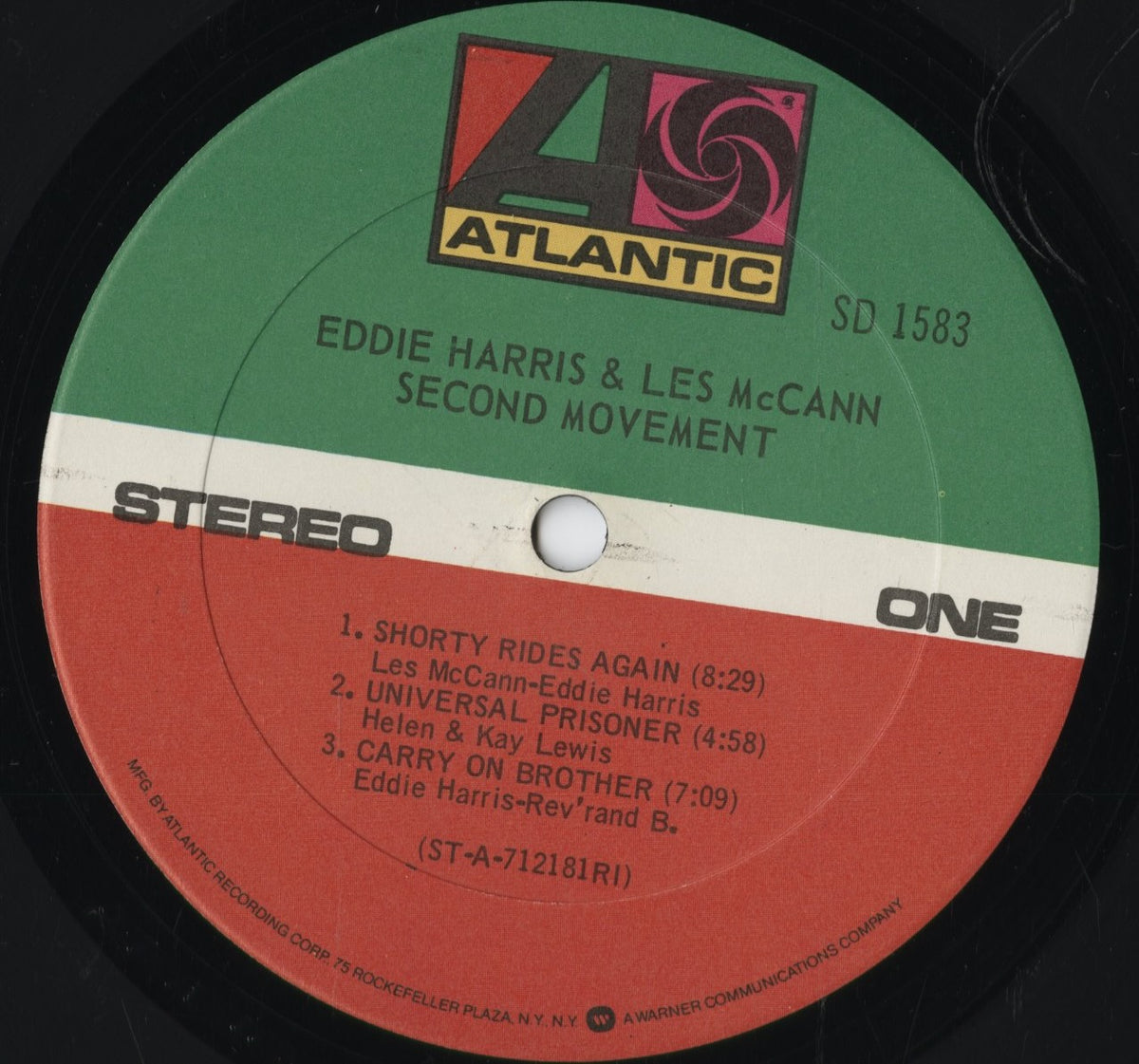 Eddie Harris & Les McCann - Second Movement (SD 1583) 1978 US Atlantic|中古LP