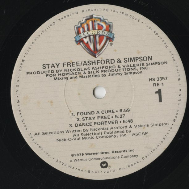 Ashford & Simpson / アシュフォード & シンプソン / Stay Free (HS 3357)