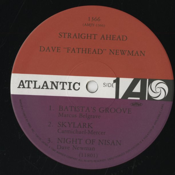David Newman / デヴィッド・ニューマン / Straight Ahead (AMJY-1366)