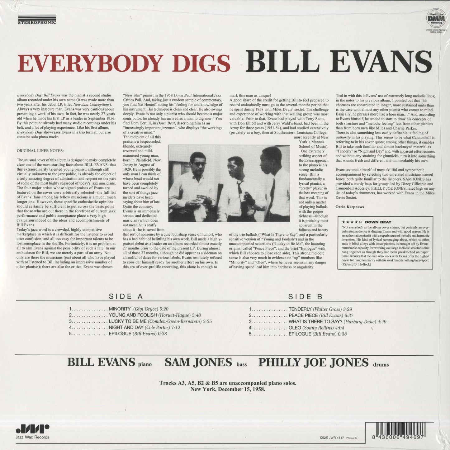 Bill Evans / ビル・エヴァンス / Everybody Digs (180g)