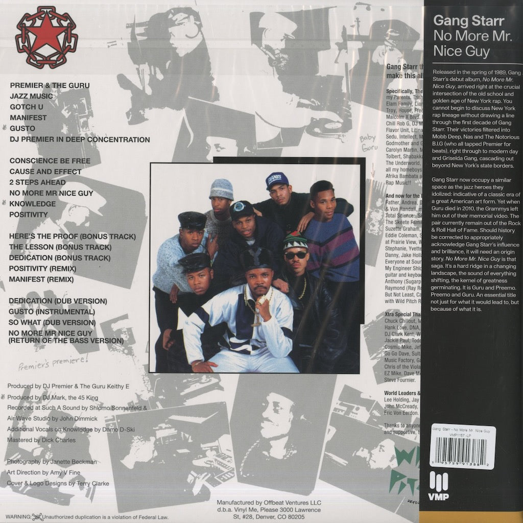Gang Starr - No More Mr. Nice Guy -2LP (RH059) Vinyl Me, Please. wild pitch back