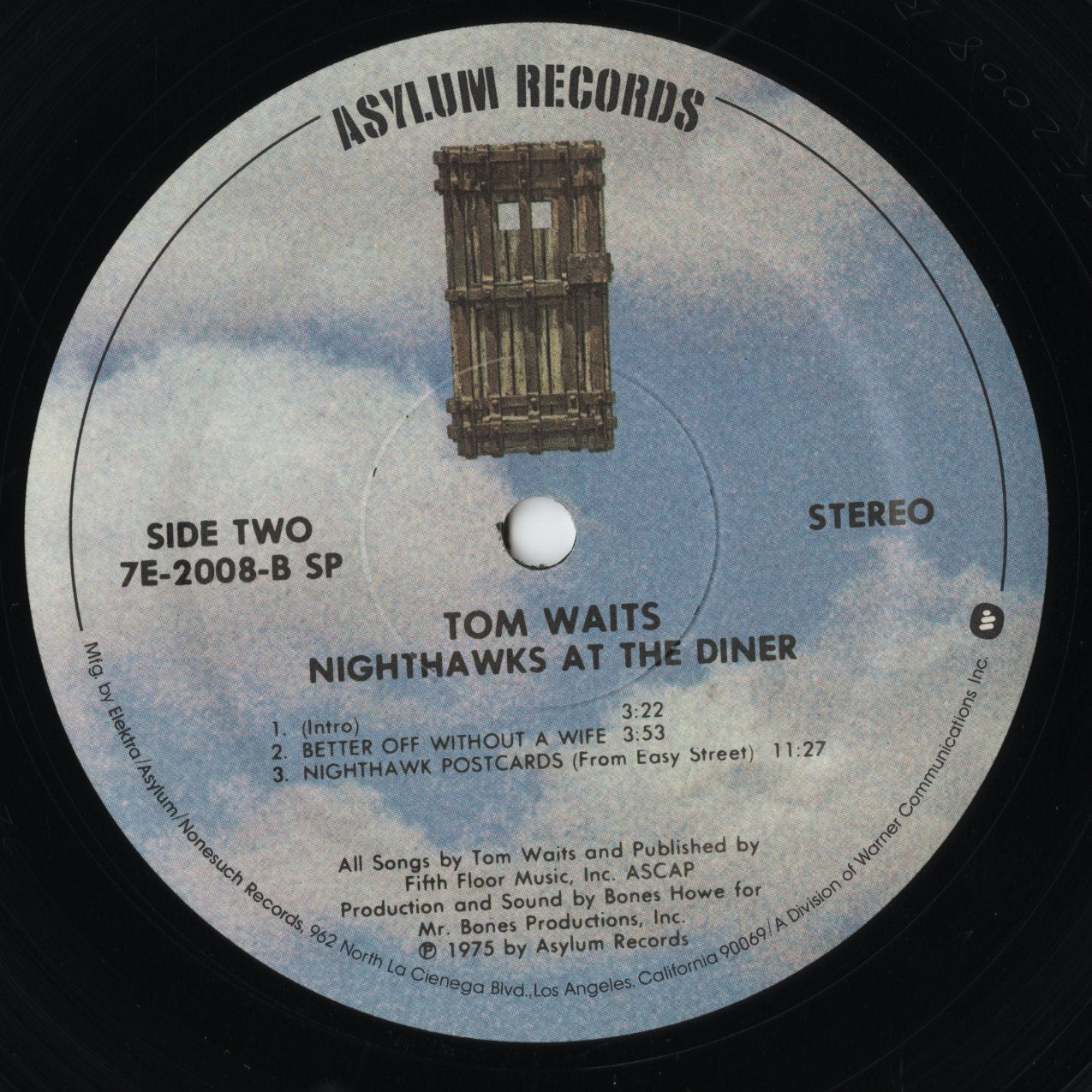 Tom Waits - Nighthawks At The Dinner (7E-2008) LP 1975 US Asylum|中古LP