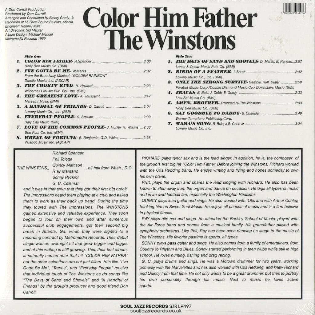The Winstons – Color Him Father (SJR LP497) LP 2022 UK Soul Jazz Records