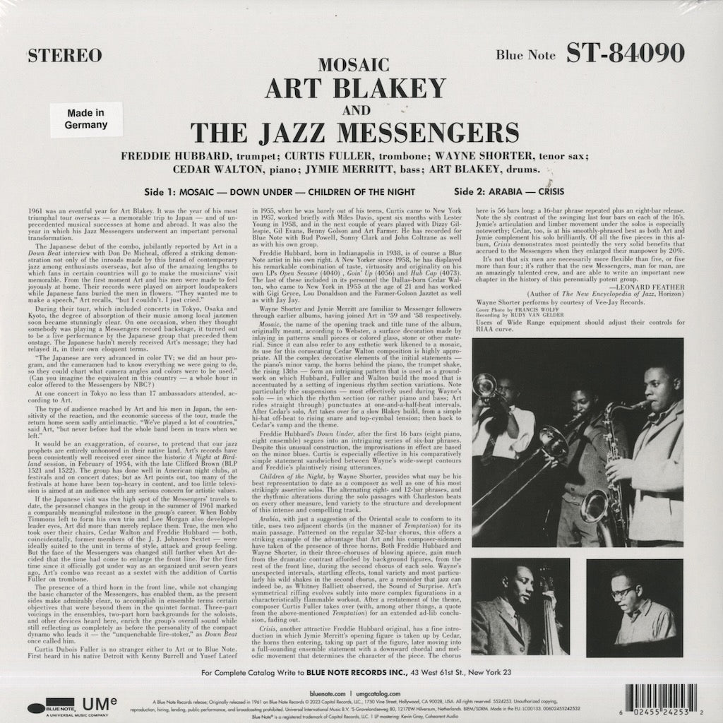 Art Blakey / アート・ブレイキー / Mosaic (180g )
