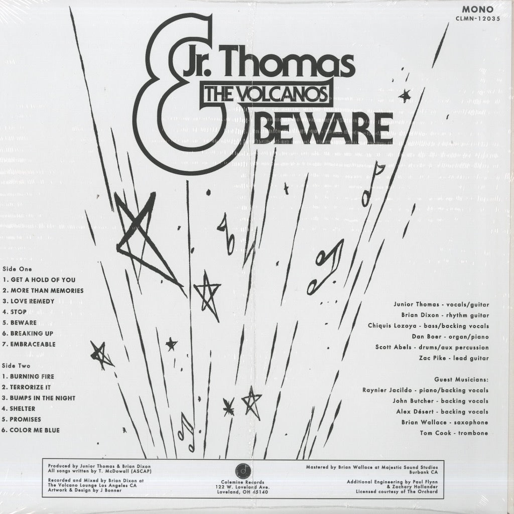 Jr. Thomas & The Volcanos / ジュニア・トーマス / Beware (CLMN 12035)