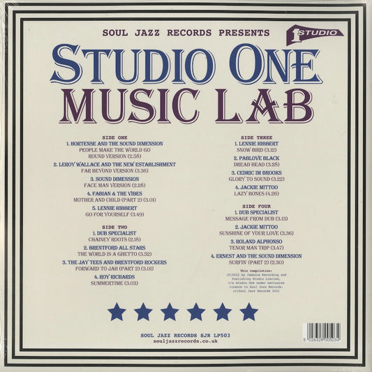 V.A. - Studio One Music Lab - REGGAE FUNK DUB (SJRLP503) 2022 UK Soul Jazz Records|新品LP back