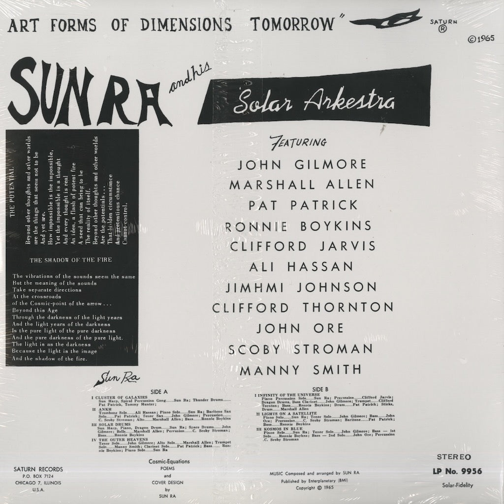 Sun Ra / サン・ラ / Art Forms Of Dimensions Tomorrow (180g)