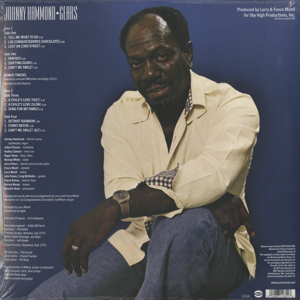 Johnny Hammond - Gears -2LP (HIQLP2 034) LP 2015 UK Ace Records - Milestone|新品LP